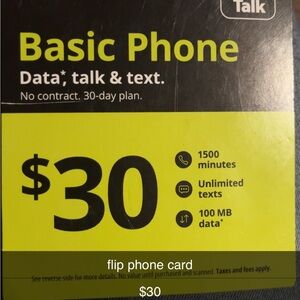Basic Phone Card with Data, Talk & Text
